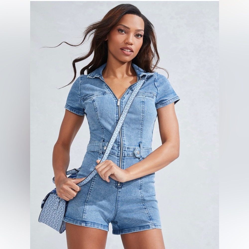 Denim romper
